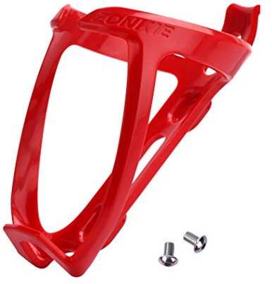 zonkie Bicycle Bottle Cages, Plastic Bike Bottle Holder, Road, Mountain Bicycle Bottle Cages (Red)