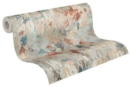 A.S. Création Livingwalls Vliestapete Metropolitan Stories Betontapete Antonio Barcelona Tapete in Vintage Betonoptik 10,05 m x 0,53 m grau grün weiß 379541 37954-1