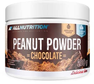 ALLNUTRITION Sugar Free Peanut Powder - Low Fat Peanut Butter - No Sugar Peanut Cream with 50% Protein - Low Calorie Sweets - No Palm Oil - Vegan and Keto Friendly - 200g Chocolate