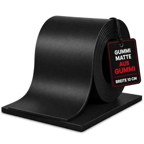 Rouleau de Caoutchouc SBR - pour Revêtement de Sol, Protection, Antidérapant, Dalles PVC Garage (Largeur: 10cm, 4mm, Rouleau 100cm)