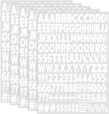 Letras para planchar blancas, 5 hojas de letras para planchar para ropa, números y alfabetos de transferencia de calor de 2,5 cm para ropa, camiseta deportiva