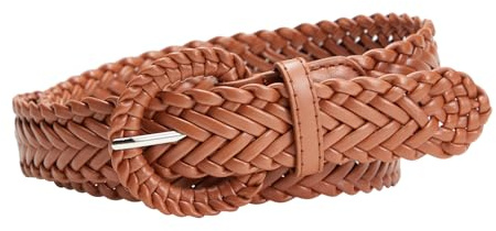 YooAi Woven Belts for Women Braided Leather Belt Wide Fashion Boho Waist Belt for Dresses Jeans Pants Browm 100 S