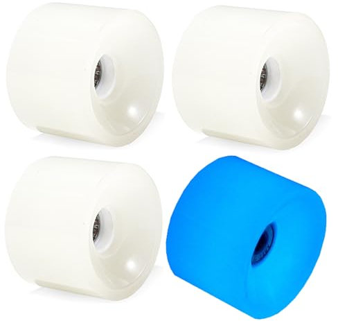 Fluorescerande lysande land surfbräda hjul 4 x skateboardhjul 85A LED-ljus ersättning longboard hjul cruiser-hjul med ABEC-9-lager, blå