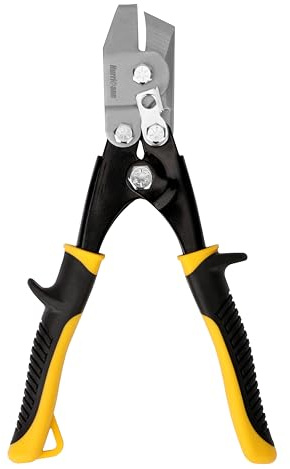 HURRICANE Sheet Metal V Notcher, Manual Hand Notcher Tool for HVAC Ductwork, Roofing & Gutters, Cuts 30° V-Notch in 24-Gauge Steel, with Safety Lock