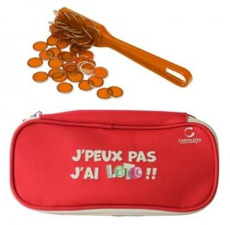cavernedesjouets Kit Loto Bingo 3 en 1, Complet - Baton magnetique ramasse jetons + 100 pions de marquage + Trousse - Set Accessoires Jeu et Carte Tigre