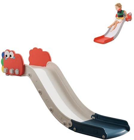Scivolo pieghevole per interni ed esterni, adatto per scivoli su divani, scale, letti e tavolini, adatto per bambini da 1 a 2 a 3 anni, facile da montare e riporre.