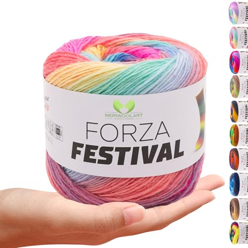 MeriWoolArt® Sockenwolle 4-fädig – 100g Merino Wolle Garn zum Stricken & Häkeln, 75% Schurwolle (superwash), 25% Polyamid, 420m – Ideal für Socken für Herren und Damen, Pullover & Cardigans