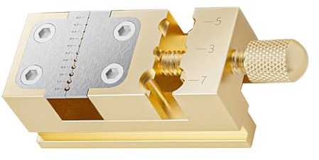 Morse da banco in ottone per tenere le mani e ruota 11 fori/14 fori piastra di bloccaggio strumento manuale orologiaio morse a perno regolabile