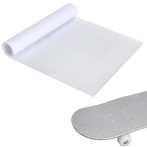 SEPWGUMD Transparent Skateboard Grip Strap - Clear, Waterproof Grip Tape for All Skateboards & Scooters - Enhanced Safety & Control for Skating Performance Black