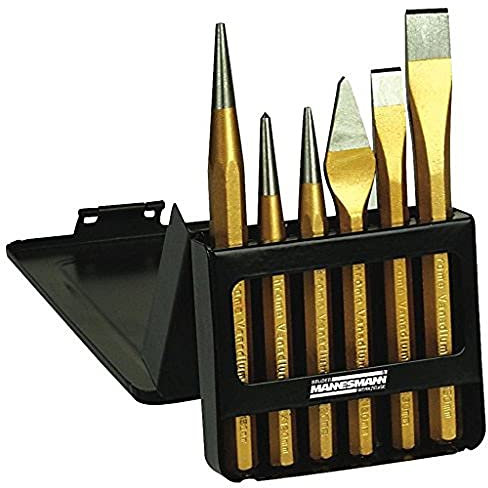 Mannesmann Pin Punch Set with CV Chisel (6 Pieces)