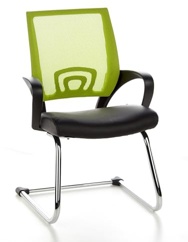 hjh OFFICE 650440 Besökarstol konferensstol VISTO NET V - Oslagbart fyndpris, Mångsidig besöksstol, Ergonomiskt ryggstöd, tjock stoppning i sitsen, Klädsel av mesh och konstläder, Fjädrande stol