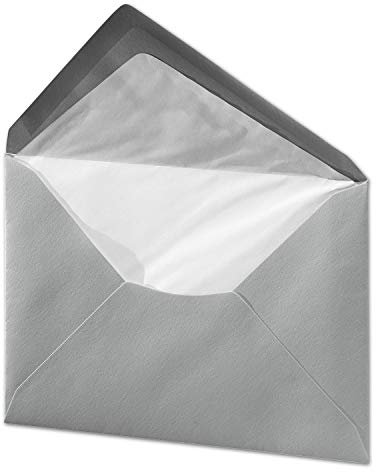 ARTOZ 25x Briefumschläge DIN C5 GEFÜTTERT Grau (Graphit) - 229 x 162 mm Kuvert ohne Fenster - Umschläge mit Nassklebung - Serie Artoz 1001