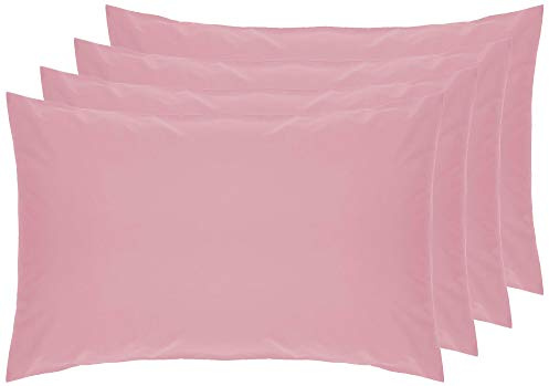 Belledorm 4 PACK Pink Pillowcases, 7 Year Guarantee, 200 Thread Count | Percale (Housewife, Blush)