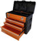 METALL Werkzeugkiste Werkzeugbox Werkzeugkasten Serie 3061 von AS-S, Farbe:Orange-3L
