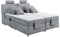 Froschkönig24 Palermo 180x200 cm Boxspringbett Bett mit Motor Hellgrau, Ausführung:Variante 3