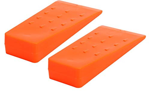 Nivvity Cales de tronçonneuse, 2 pièces Cales d'abattage en Plastique Cales de Coupe d'arbre Fournitures de scie à chaîne Accessoires de tronçonneuse Outils d'exploitation forestière