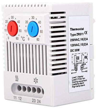 GAESHOW Mechanical Temperaturregler, ZR011 Mechanical Temperature Controller, Constant Temperature Temperaturregler Schalter, Einstellbarer Mechanischer Thermostat Öffnen/Schließen 0-60 ℃