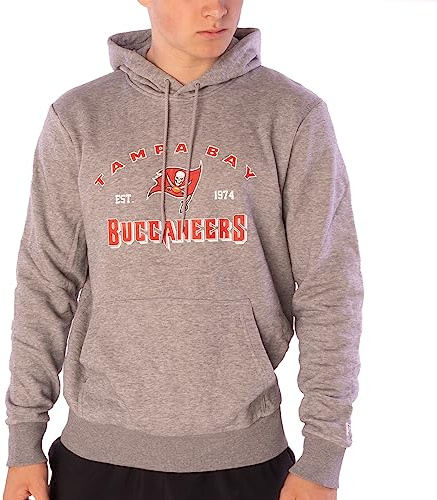 New Era Hoodie - NFL MBA MLB - Kapuzenpullover - Football Basketball Baseball - Limited Edition (Tampa Bay Buccaneers Light/Grey, S, s)