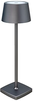 MADCKDEDRT Lampe a led rechargeable，lampe de table sans fil,aluminium, gradable,classe de protection IP54, convient pour jardin/table/table de chevet éclairage (anthracite)