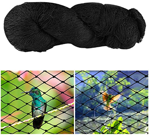 TOPJOWGA Malla Antipajaros, 7.5m X 15m Red de Protección para Pájaros, Negra Red Antipájaros para Protección, Red de Protección para Plantas Flores y Frutas
