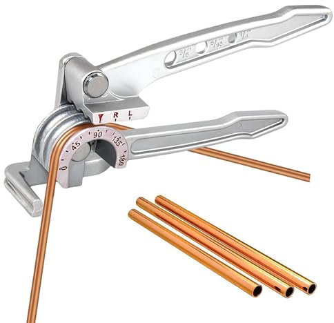 Dobladora De Tubos, 3 En 1 Dobladora De Tubos Manual, 6 Mm 8 Mm Y 10 Mm Curvadora De Tubos, Doblador De Tubos De 180 Grados, 0 a 180 Grados Curvadora para Tubería De Cobre, Aluminio Y Metales Blandos