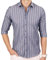 ETIKMEN Long Sleeve Oxford Shirts for Men | Cotton Slim Fit Men's Casual Shirts | Stylish Comfortable Striped Shirt Without Pocket (UK, Alpha, M, Regular, Regular, Grey and White Striped)