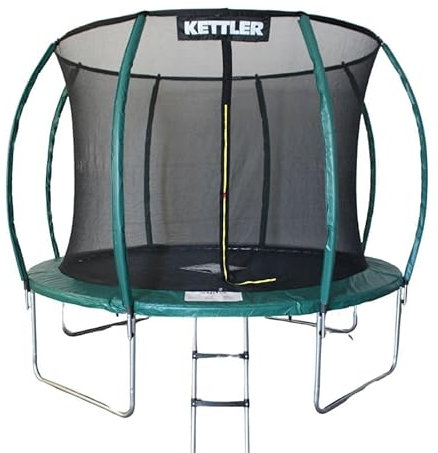 KETTLER Gartentrampolin Jump 305, Ø 305 cm, mit Sicherheitsnetz, für Kinder und Erwachsene (Navy Grün)