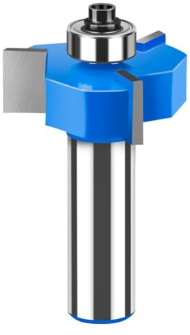 1/5pc 12mm 1/2in Shank T-Slot Router Bit T Type Slotting Cutter With Bearing Z3 Rabbeting Milling Cutter Woodworking Tools(12mmx36mmx10mm)