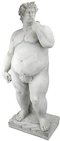 Design Toscano KY47038 Scultura da Giardino David - Grandi Dimensioni, Beige, 23x35.5x76 cm