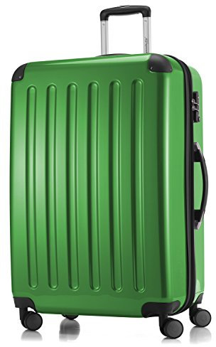 Alex - Großer Hartschalen-Koffer, TSA, 4 Doppel-Rollen, Trolley, Rollkoffer, Reisekoffer, Volumenerweiterung, 75 cm, 119 Liter, Grün