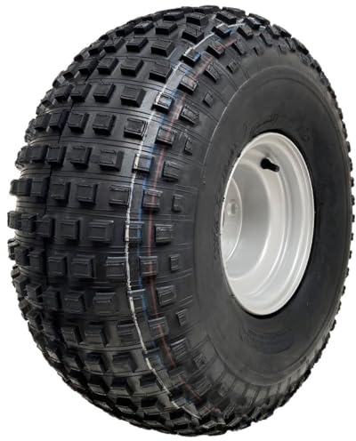 Parnells - 1 Komplettes Rad und Reifen, 22 x 11,00-8 - 4 Bolzen, 100 mm Pcd, 4-Lagig Wanda, Durchmesser 538 mm, 270 mm Breite, 154 kg - für Rasenmäher, Atv-Quad-Anhänger, Buggys, Karts, Off-Road