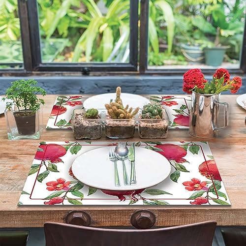 CREARREDA Juego de 4 manteles Individuales de PVC, 48 x 33 cm, Antideslizantes, Lavables, Resistentes a la Suciedad, Resistentes al Calor, Fabricado en Italia