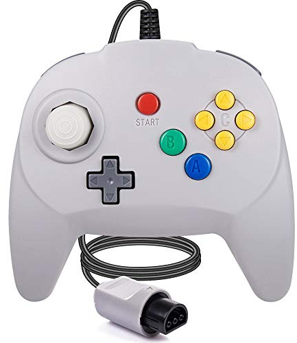 miadore Classic N64 Controller,Plug and Play,Retro N64 Wired Remote Joystick Gaming Controllers Compatible with N64 Video Game System Console(Grau)