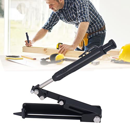 Fyearfly Calibre de Trazado Multiusos, Lápiz Plegable para Carpintería de Orificio Profundo Rular, Lápices de Construcción Trazador, para Carpintero Y Mueble