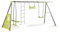 4IQ Kinder Klettergerüst Outdoor - Spielturm mit Rutsche und Schaukel - Spielplatz für Garten - Spielhaus mit Rutsche - Kinderspielplatz Outdoor Garten - Satz enthält Bodenanker