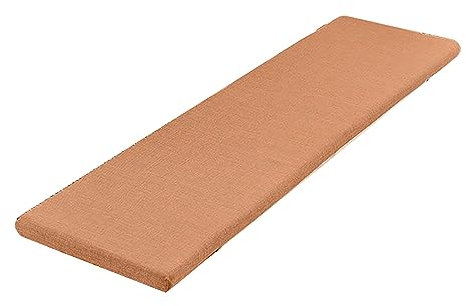 Bankkissen Bankauflage Polsterauflage Reißverschluss Mit Schlaufen Kissen Für Gartenbank Sonnenschutzrutschfest Gartenbankauflage Für Gartenmöbel Sitzkissen Rückenkissen Outdoor,Apricot brown,100x35cm