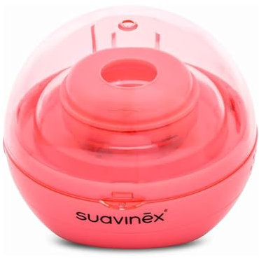 Suavinex, Esterilizador de Chupetes Portátil con Luz Ultravioleta UV, Elimina el 99% de los Gérmenes en 3 Minutos, Funciona con Pilas o USB, Seguro, Sin Agentes Químicos, Ideal Viaje, Duccio Rosa