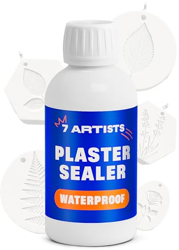 7 Artists Sigillante Liquido per Gesso 250 ml Trasparente – Impermeabilizzante Gesso per Stampi e Polvere di Ceramica | Vernice Protettiva per Oggetti e Creazioni Artistiche da Interni