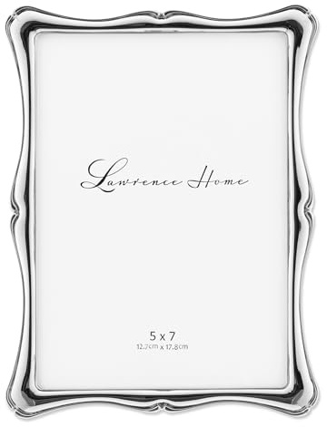 Lawrence Frames 710257 Silver Metal Romance Picture Frame, 5 by 7-Inch, Silver