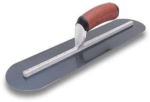 MARSHALLTOWN Fully Rounded Concrete Finishing Trowel, Blue Steel Blade, DuraCork Handle, 18 x 4, Made in The USA, MXS81BRDC
