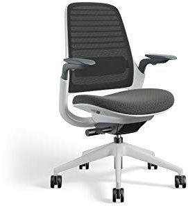 Steelcase Series 1 Office Chair - Ergonomic Work Chair with Wheels for Carpet - Helps Support Productivity - Weight-Activated Controls, Back Supports & Arm Support - Easy Assembly - Graphite, Light