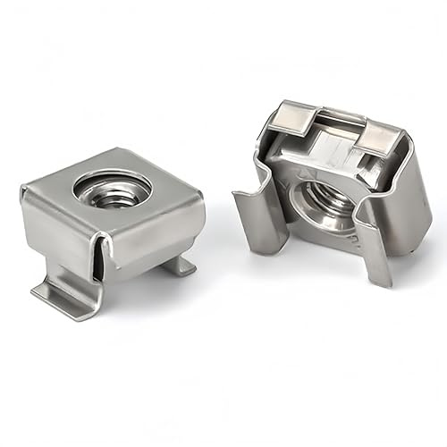 NACX M5 Cage Nuts, 304 Stainless Steel, Zinc Plated, Metric, 50Pcs