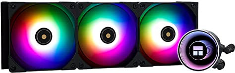 Thermalright Frozen Notte 360 Schwarzer Argb V2 Wasserkühlung CPU-Kühler,360 Spezifikation CPU Flüssigkühler,doppelte PWM-Lüfter,S-FDB-Lager,geeignet für AM4/AM5,Intel LGA 1851/1700/115x/1200/2011