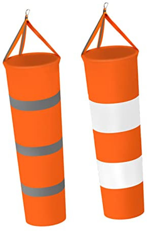 Yardwe 2 Uds Manga De Viento Reflectante Japandi Decoración Avión Decoración Al Aire Manga De Viento Rip Stop Césped Viento Instrumentos Meteorológicos Al Aire