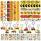 O-Kinee Construction Party Kindergeburtstag Mitgebsel, Baustelle Schnapparmband, Bagger Schlüsselanhänger, Baustellen Aufkleber, Give Aways Gastgeschenk Kinder für Bau Themen Party Goodie Bag Stuffers