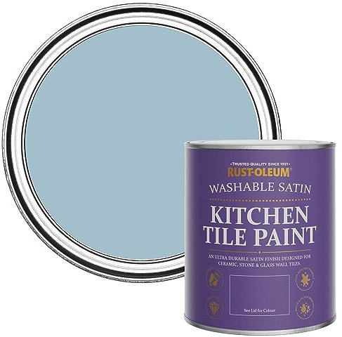 Rust-Oleum Blue Water-Resistant Kitchen Tile Paint in Satin Finish - Nan's Best China 750ml