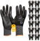 Gebol Micro Flex Touch - Arbeitshandschuhe für Arbeiten mit Touchscreen - Schutzhandschuhe für Herren - Größe XXL (Gr 11) - Schwarz - 12 Paar Multipack