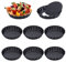Jesustree Stampo per Quiche 8 Pezzi Antiaderente Teglia Crostata con Fondo Rimovibile, 10cm Stampo Tartellette e Bordo Scanalato, Tondo Formine per Crostatine, Tortine Crostate di Cioccolato