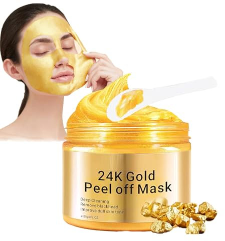 24k Gold peel off maske gesicht, Gold Peel Off Maske für Hautpflege & Schönheit, Anti-Aging Gesichtsmaske, Feuchtigkeit und Anti-Aging, Facelifting Straffende, koreanische gesichtsmaske, 120ml