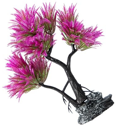 AOOOWER Ornamenti subacquei della pianta dell'acqua della decorazione dell'albero delle noci di cocco delle resine di durevolezza per gli acquari marini